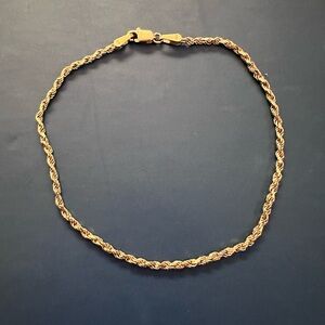 Vintage 14k Gold Rope Chain Bracelet